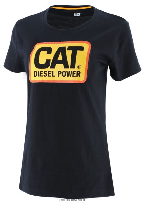diesel power t-paita musta 40L048314 Caterpillar naiset | topit  päällysvaatteet